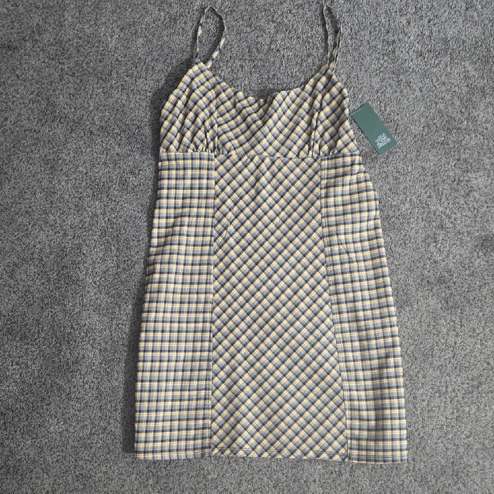 Wild Fable Checkered Mini Dress with Spaghetti Straps